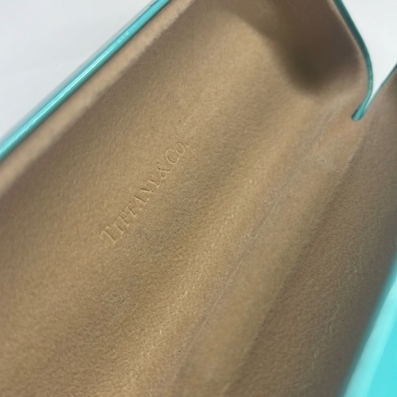 Tiffany & Co Teal Patent Clamshell Sunglasses Case - Picture 6 of 6